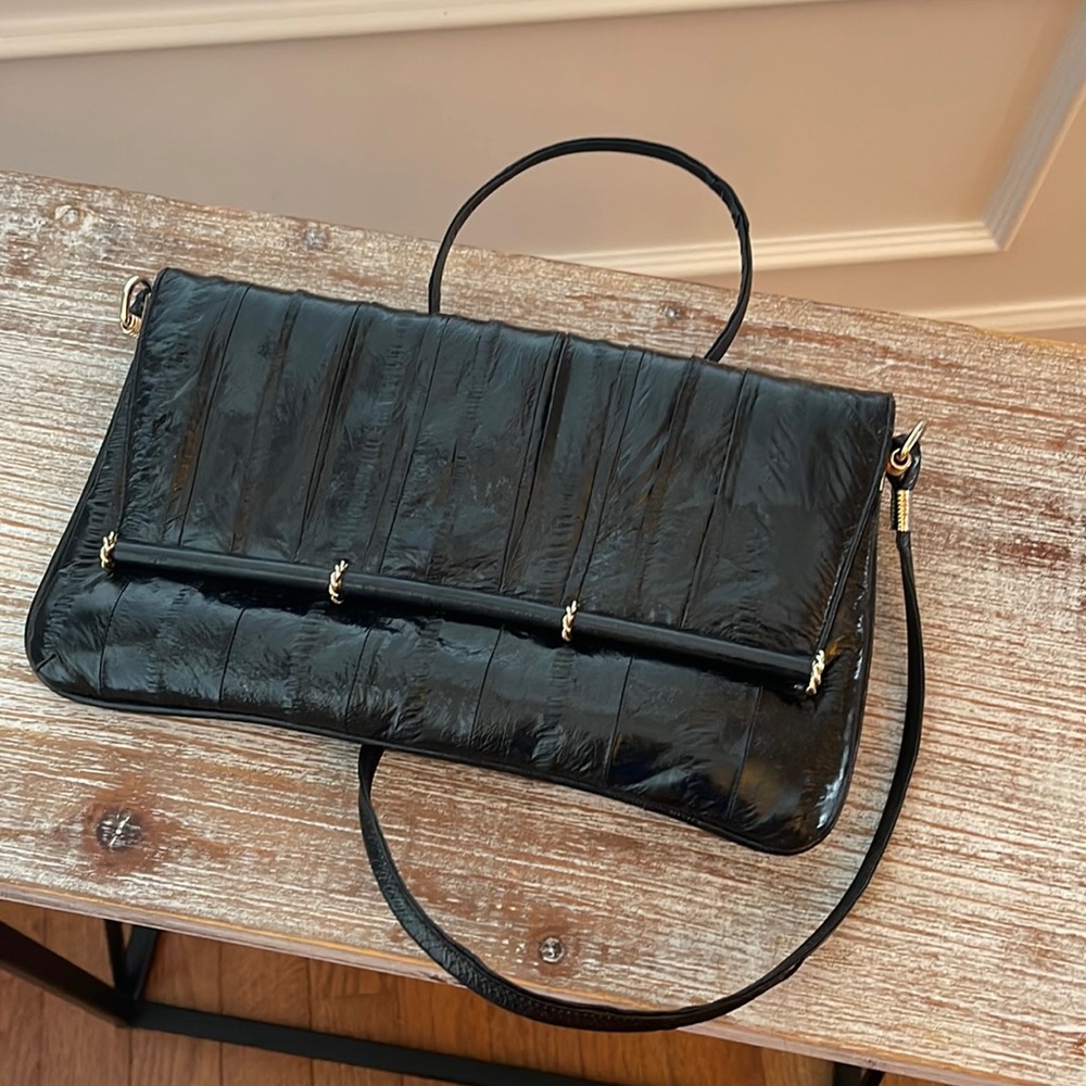 Black Eel Skin Purse - Vintage